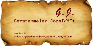Gerstenmeier Jozafát névjegykártya